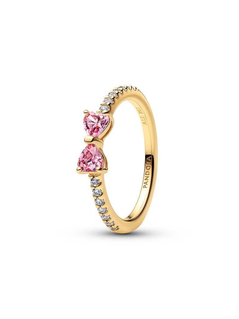 Gold-Plated Pink Bow Ring