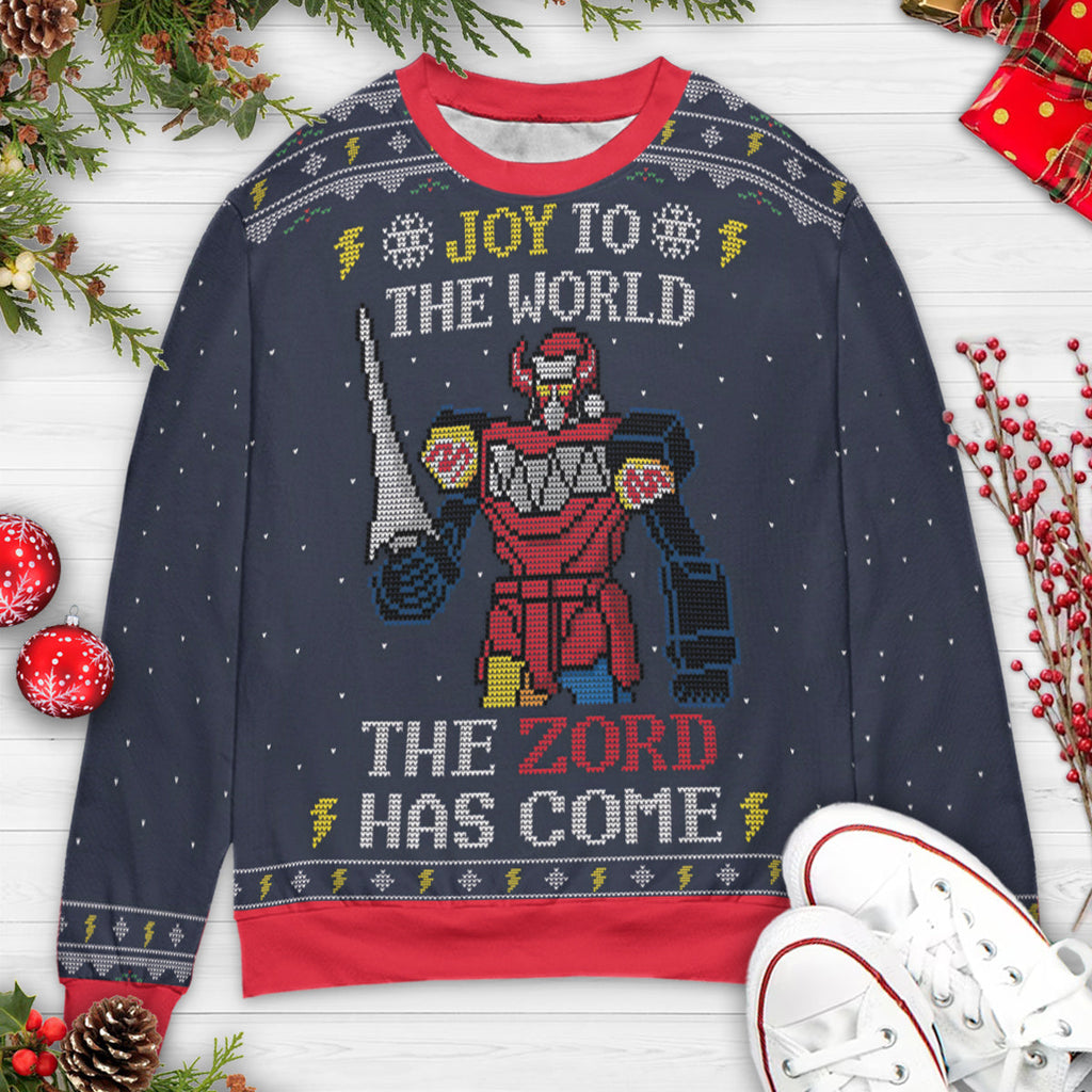 The Zord Has Come Ugly Christmas Sweatshirt