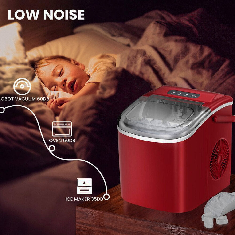 KISSAIR Portable Countertop Ice Maker, 26 lbs/24H - HZB-12/H