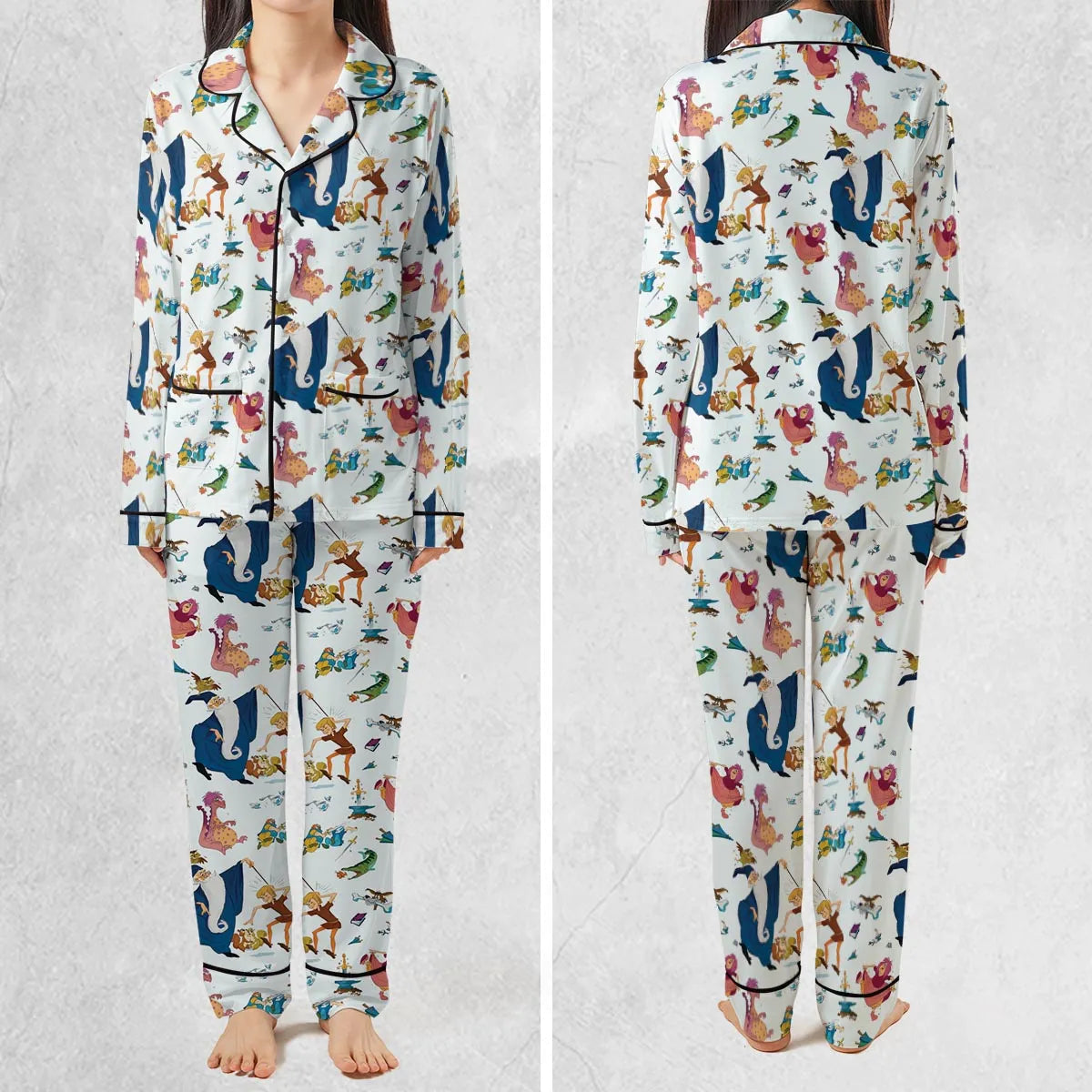Sword in the Stone Pattern Pajamas Set