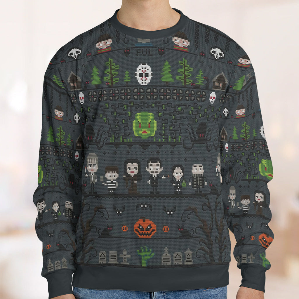 Horror Icons Ugly Christmas Sweatshirt