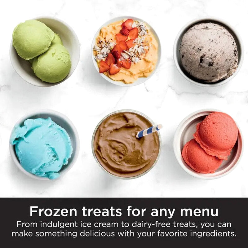 Ninja CREAMi Ice Cream Maker, 7 One-Touch Programs, 2 16-oz Pints, Silver - NC301
