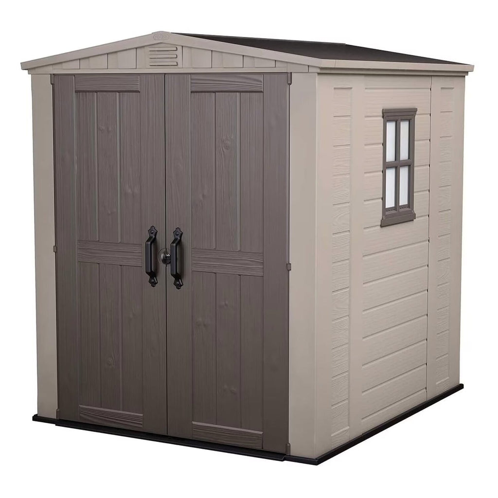 Keter Resin Outdoor Storage Shed, Taupe, 8 x 11 Foot - Factor