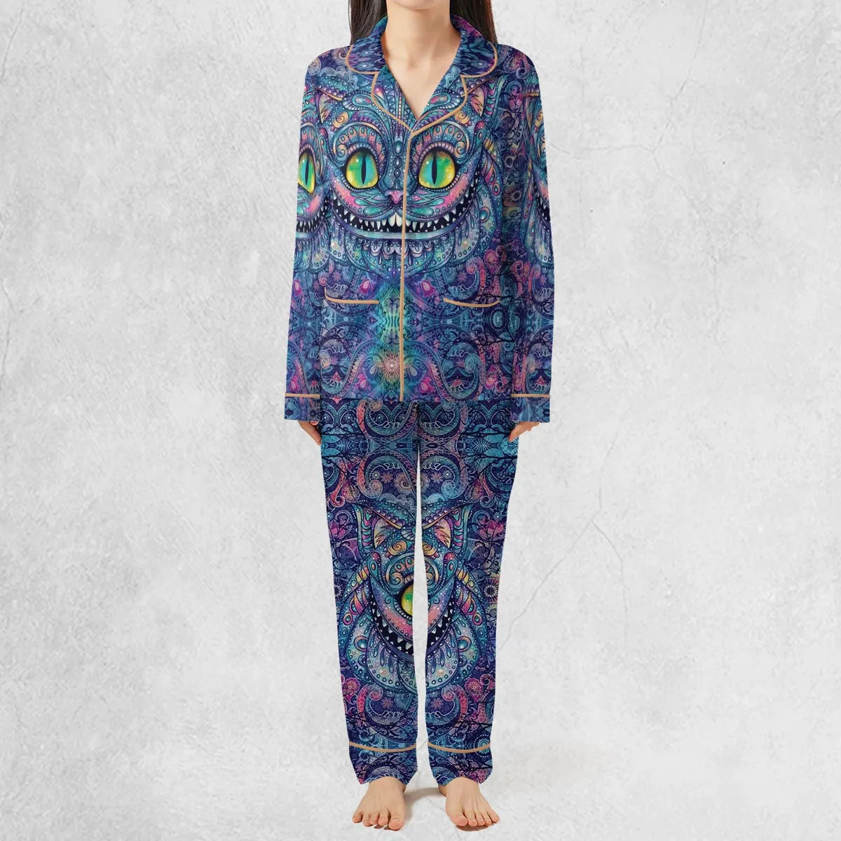 Cheshire Cat Alice In Wonderland Pajamas Set
