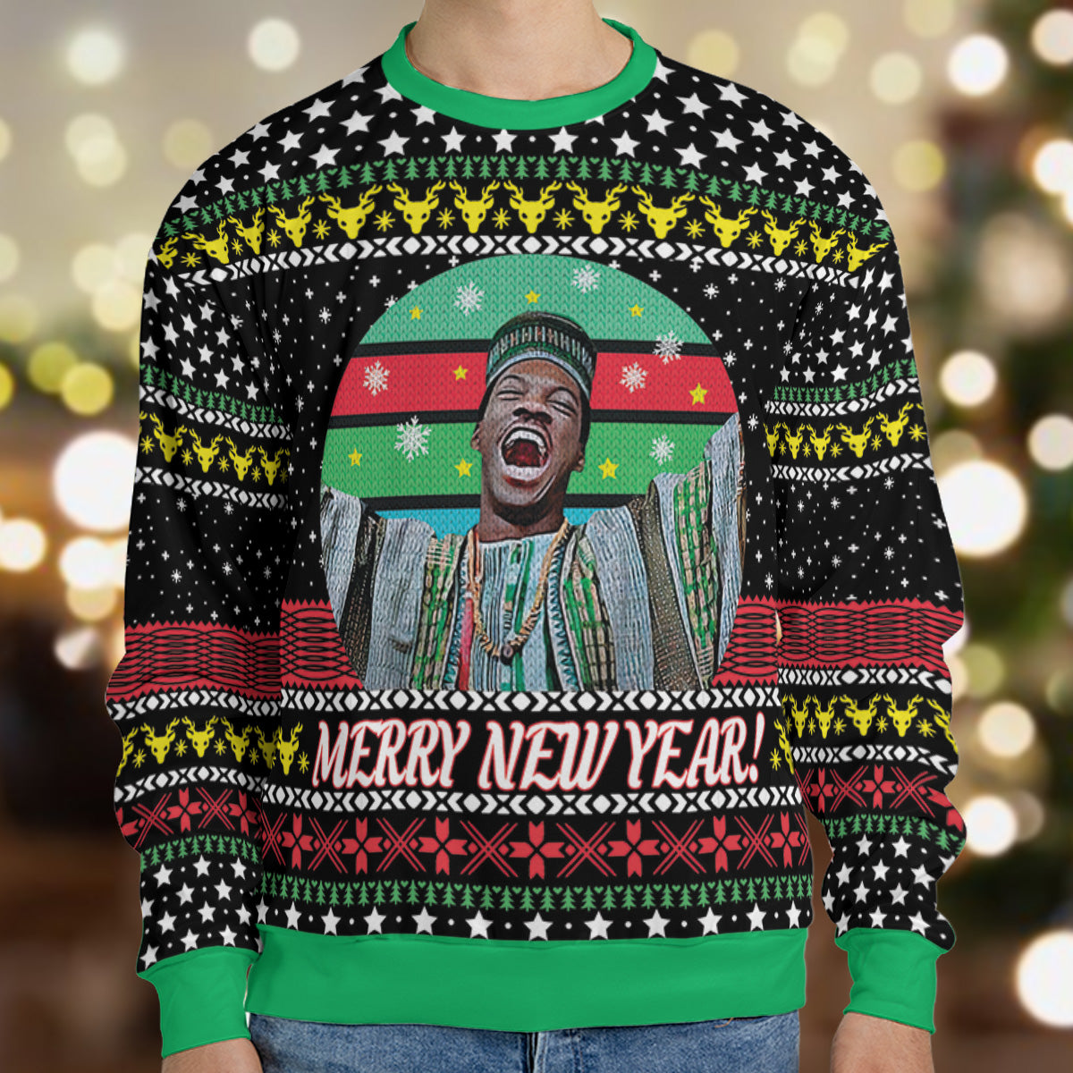 Merry New Year Trading Places Ugly Christmas Sweatshirt