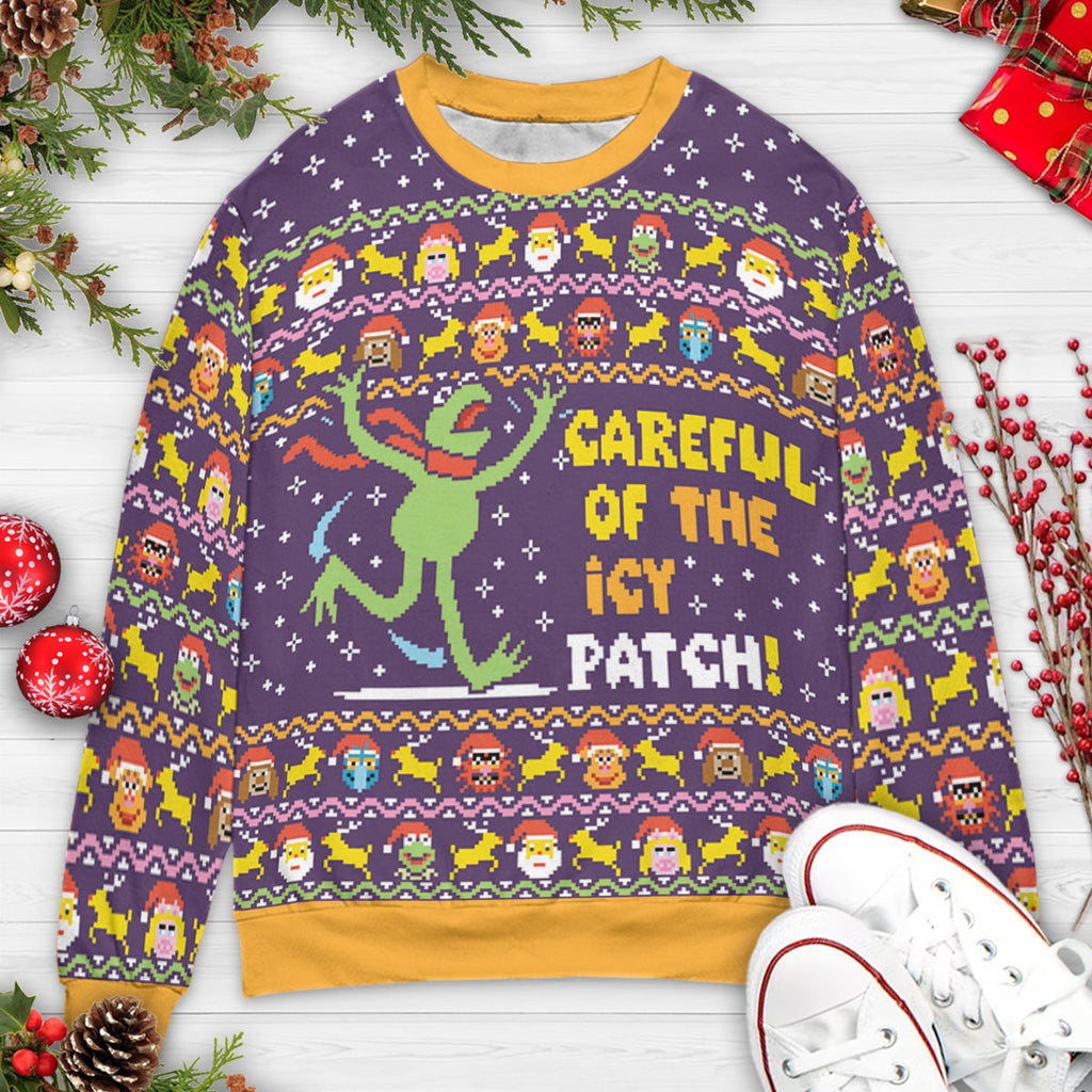 Careful of The Icy Patch The Muppets Ugly Christmas Sweatshirt