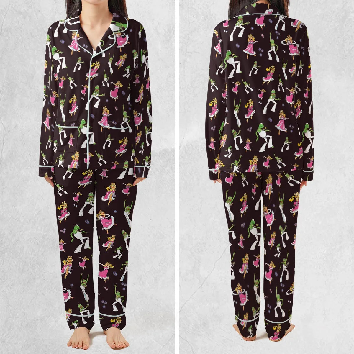 Disco Couple Kermit And Piggy The Muppet Show Pajamas Set