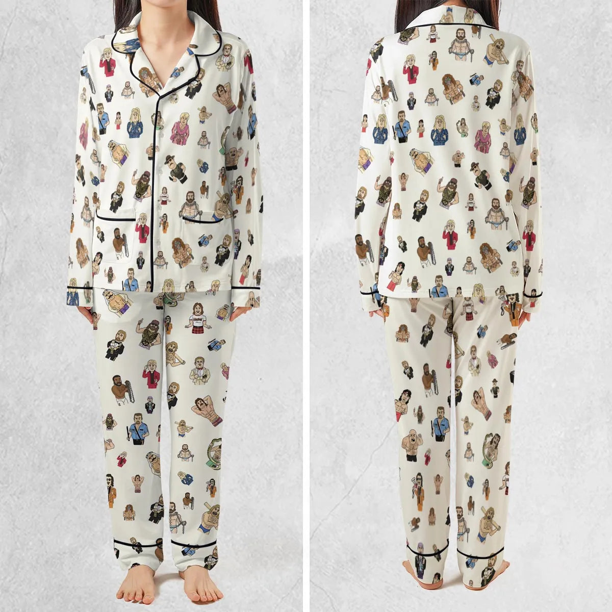 Old School Pro Wrestling Pajamas Set