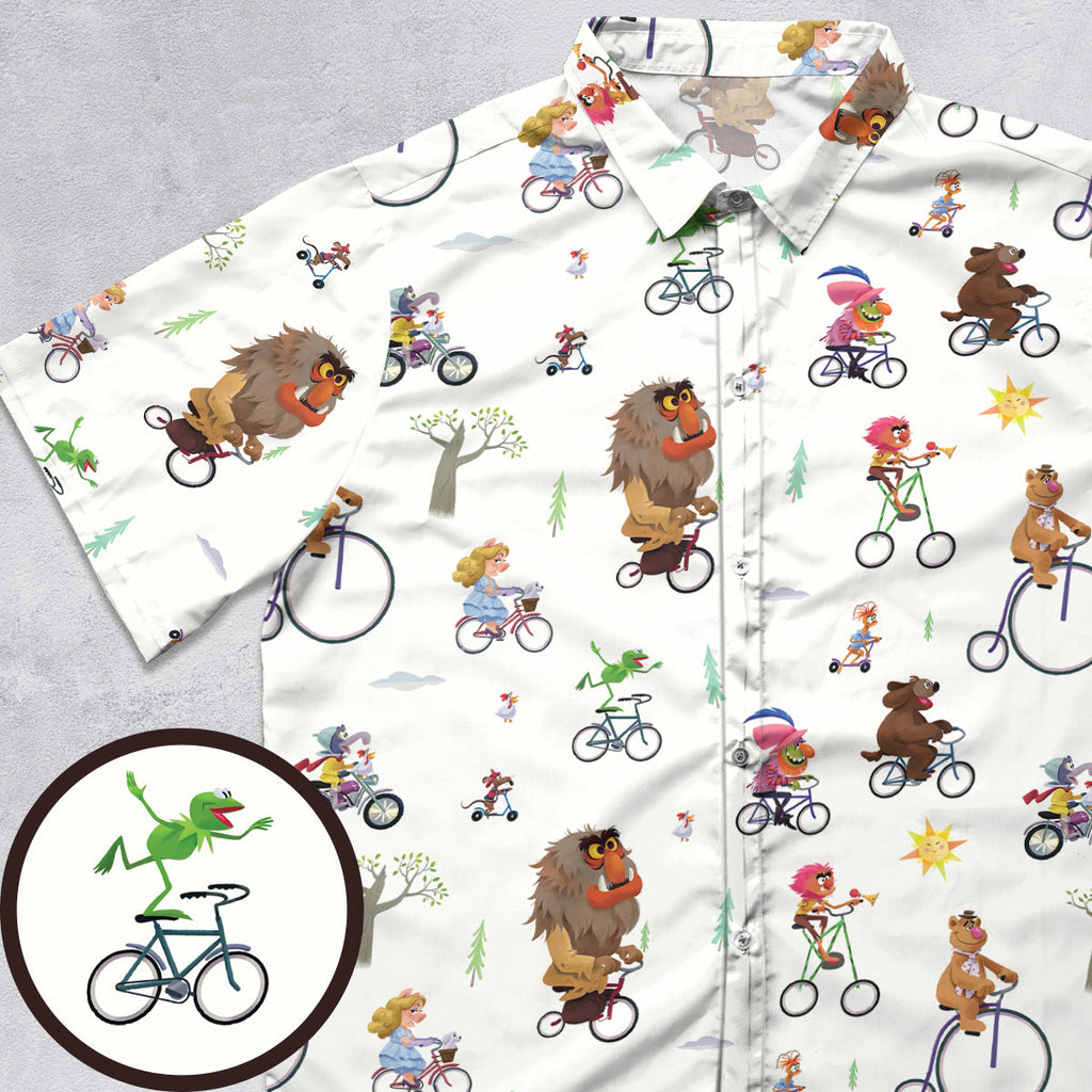 The Muppet Movie Bike Scene Button Down Shirt