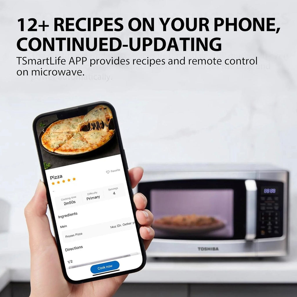TOSHIBA 4-in-1 Countertop Microwave Oven, 1.5 Cu Ft, 1000W, Silver - ML-EC42P(SS)