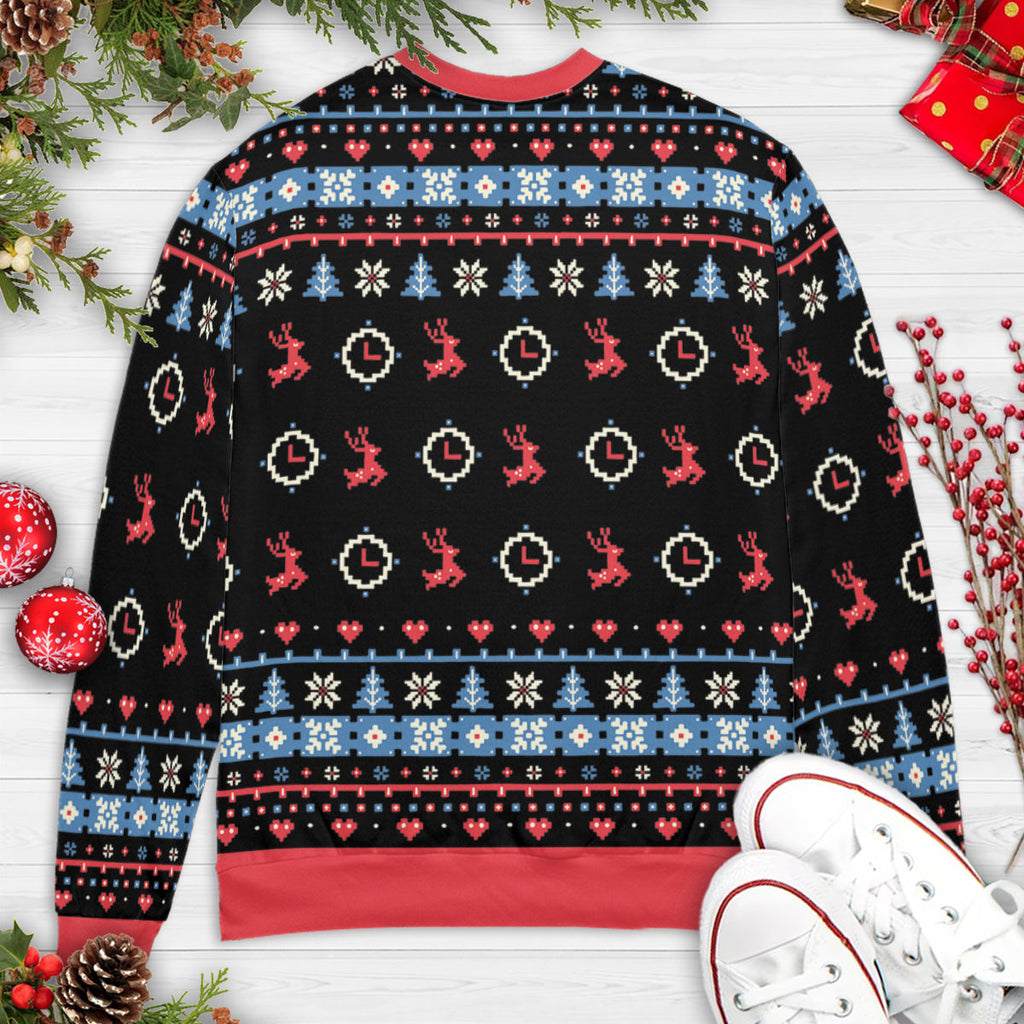 Back in time for the holidays Back To The Future Ugly Christmas Sweatshirt