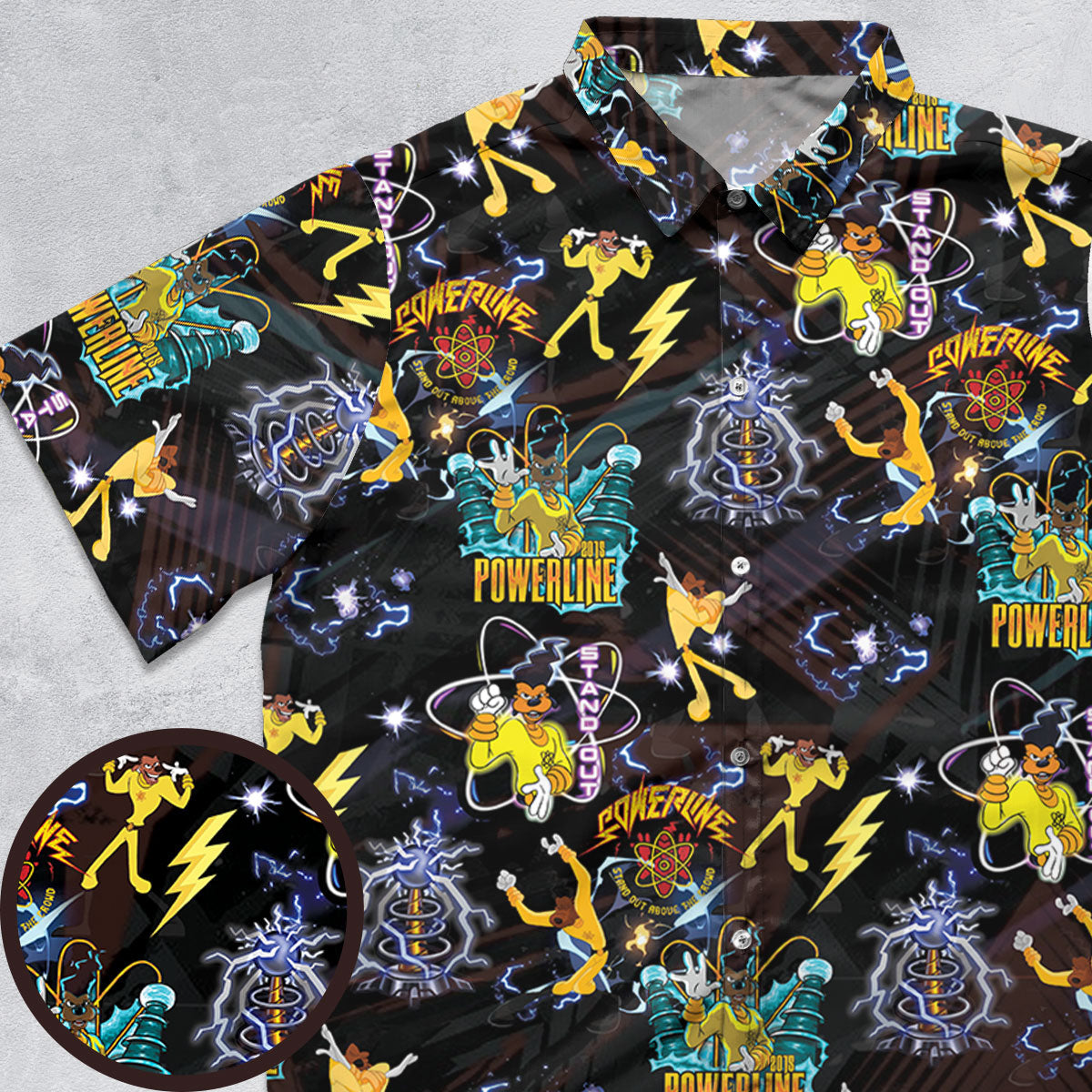 Powerline Concert A Goofy Movie Button Down Shirt