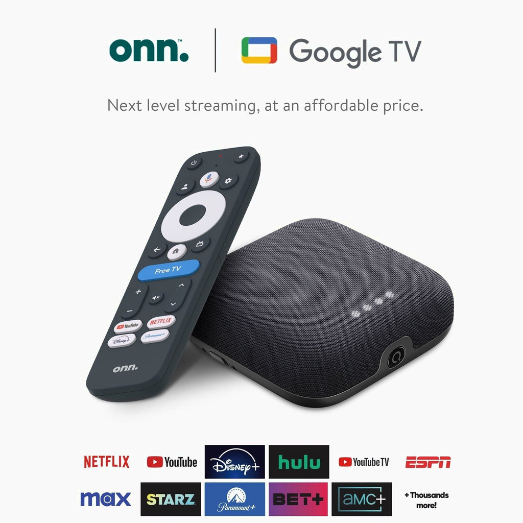 Onn. 4K Pro Streaming Device With Google TV, 4K UHD, Dolby Vision & Atmos, Wi Fi 6
