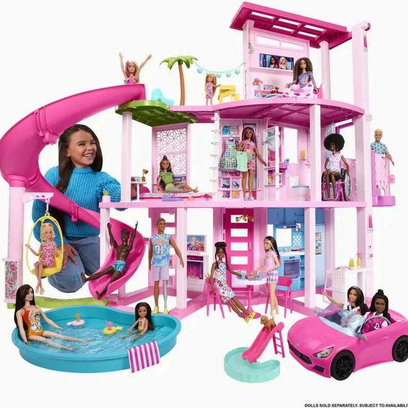 Barbie Dreamhouse Interactive Dollhouse With Waterslide, 10 Themed Rooms, 75+ Accessories