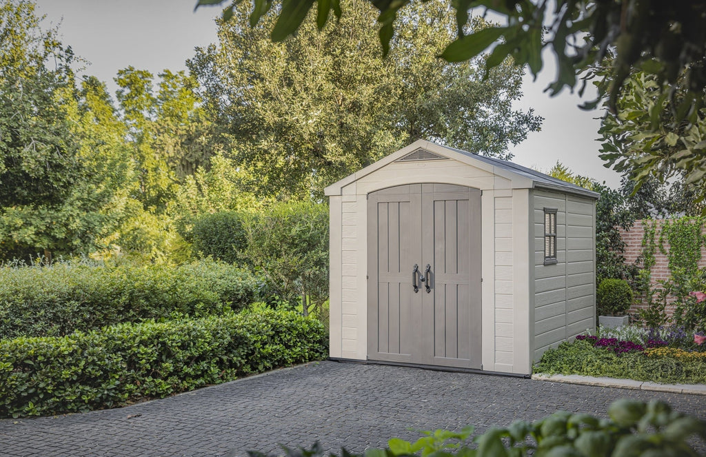 Keter Resin Outdoor Storage Shed, Taupe, 8 x 11 Foot - Factor