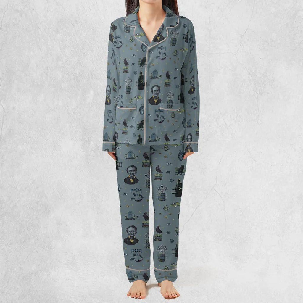 The Dark Themed Edgar Allan Poe Pajamas Set