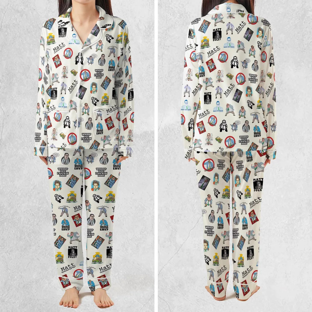 Chris Farley Matt Foley Motivational SNL Pajamas Set