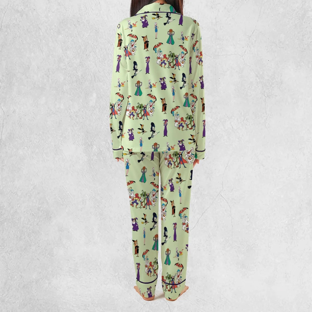 Witches Cartoon Characters Pajamas Set