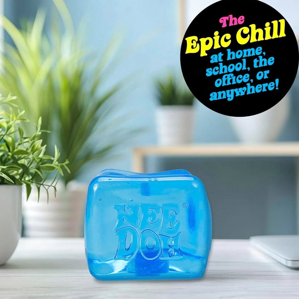Nee Doh Nice Berg Square Sensory Toy, Blue, Ages 3+