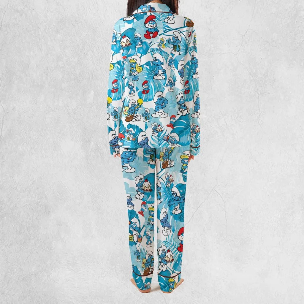 The Smurfs Pattern Pajamas Set