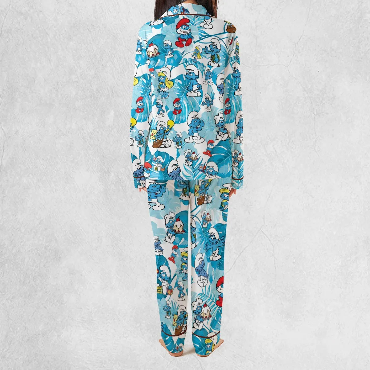 The Smurfs Pattern Pajamas Set