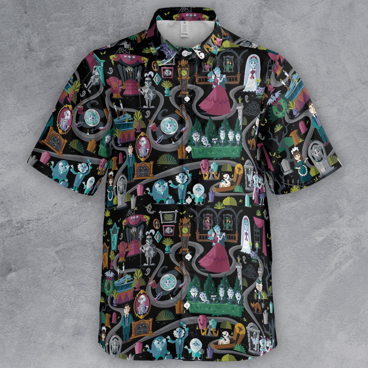 Haunted Mansion Map Button Down Shirt