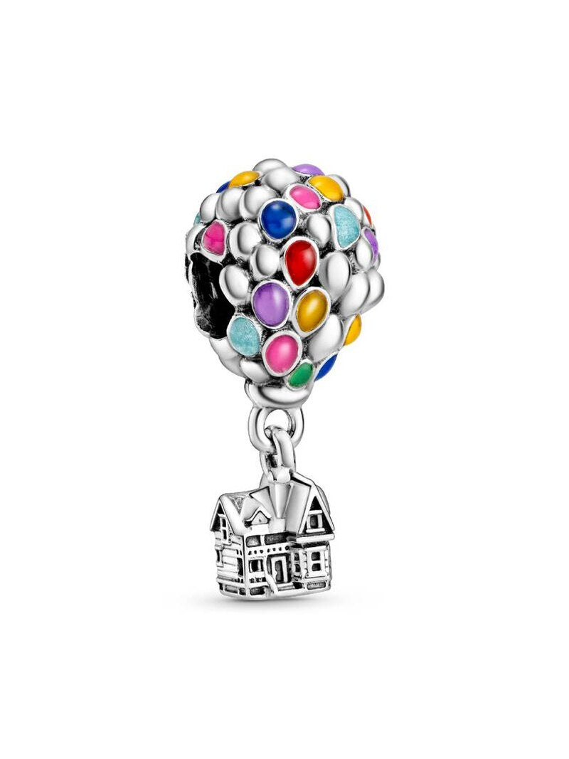 House With Colorful Balloons Dangle Charm