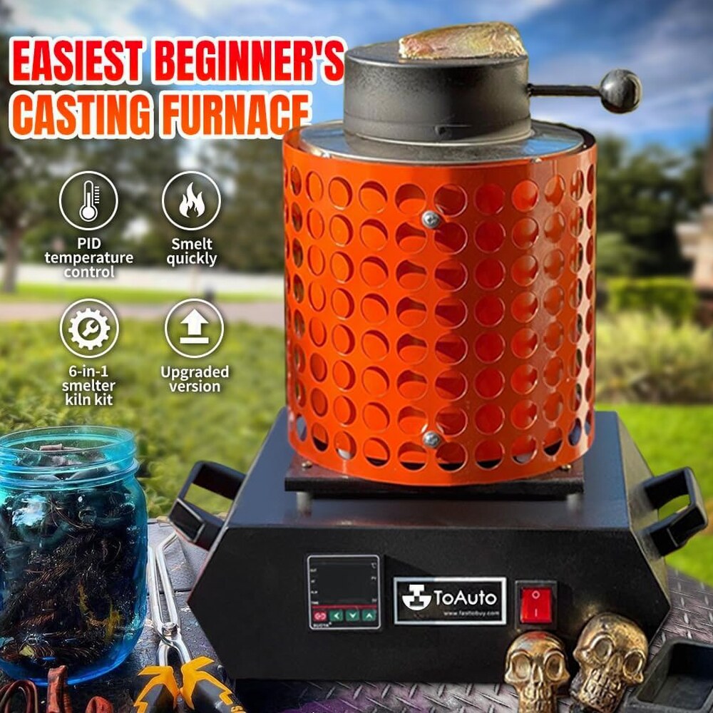 TOAUTO Gold Melting Furnace 1+3KG 1400W 2100F - TGF3000-V1.1