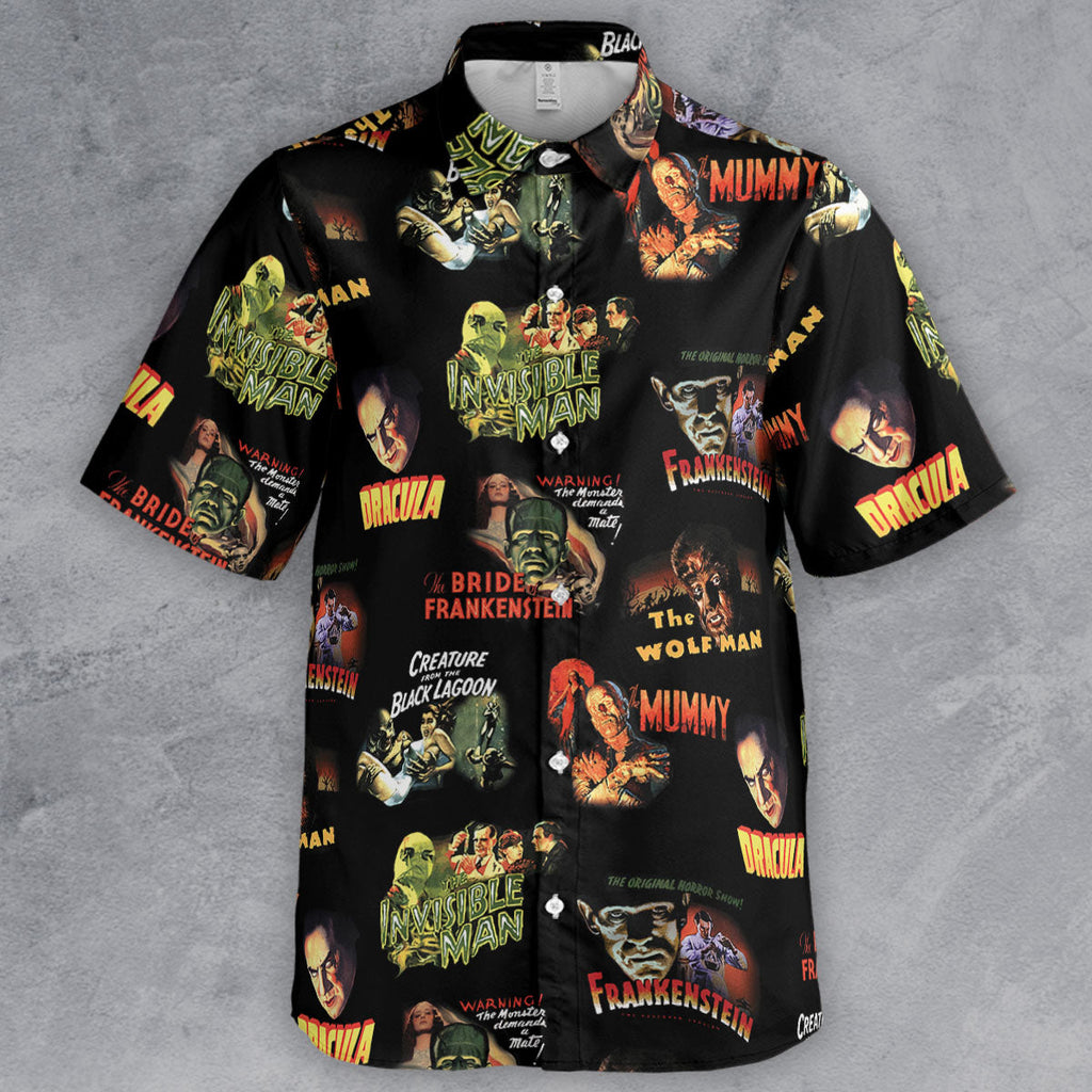 Teaming Monsters All Up Universal Monsters Button Down Shirt