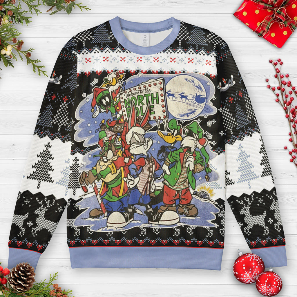 Welcome To The North Pole Ugly Christmas Sweatshirt