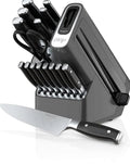 Ninja Foodi NeverDull 17-Piece Stainless Steel Knife Block Set With Built-In Sharpener - K32017