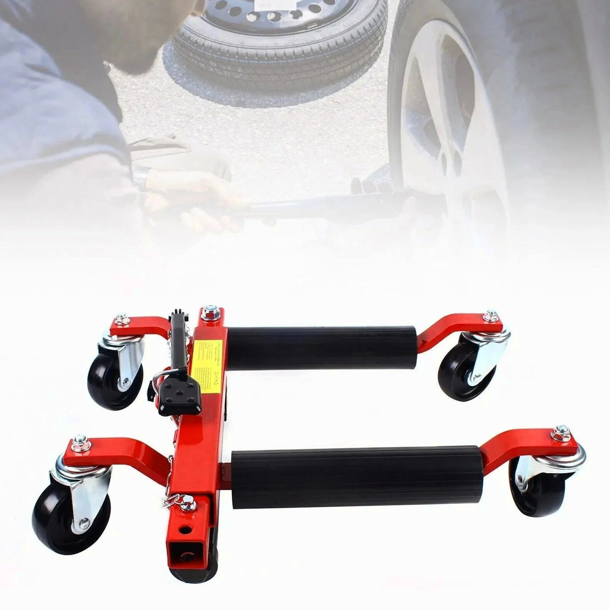 Hydraulic Positioning Car Wheel Dolly Jack Lift, 1500lb, A3 Steel And PVC
