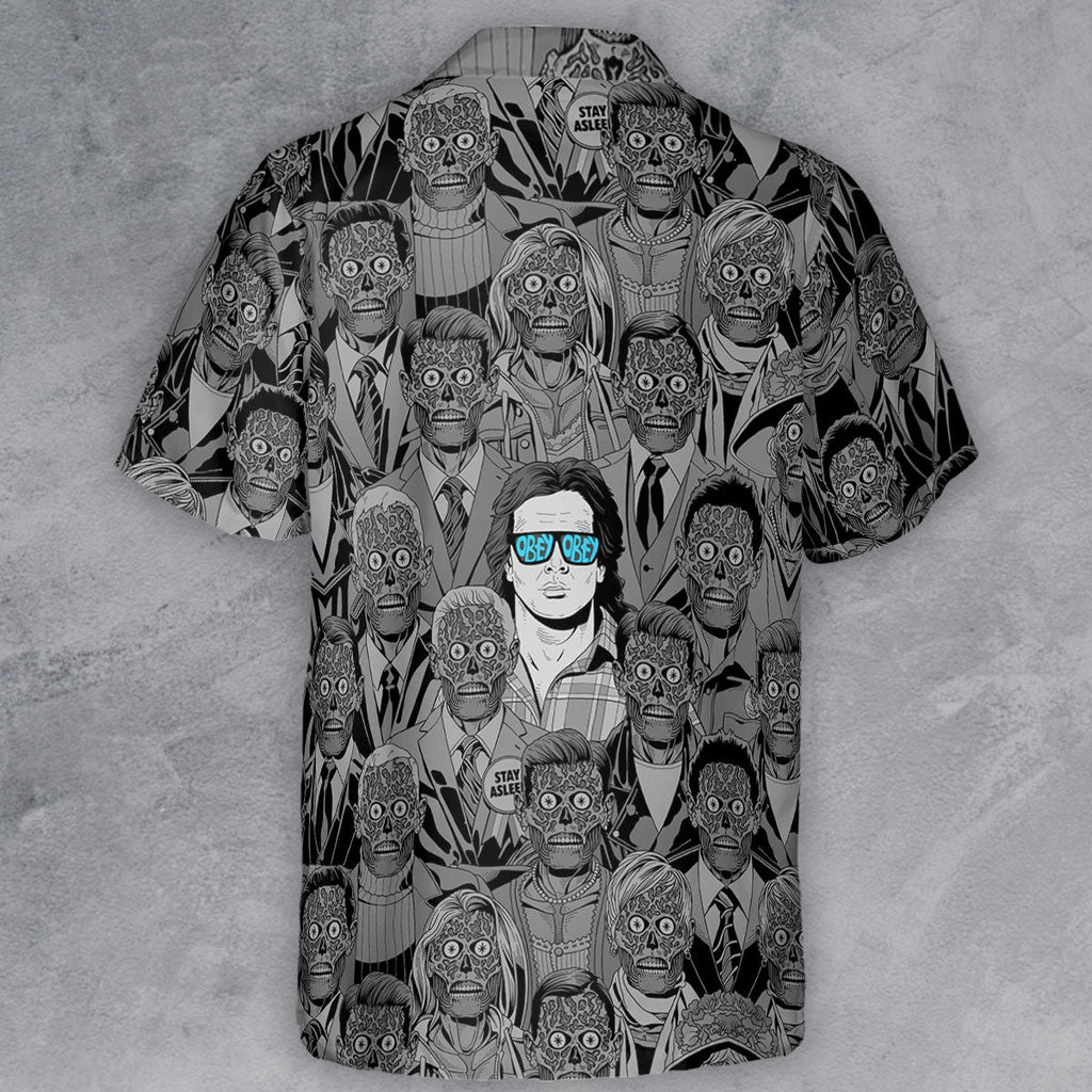 Obey Consume They Live Button Down Shirt