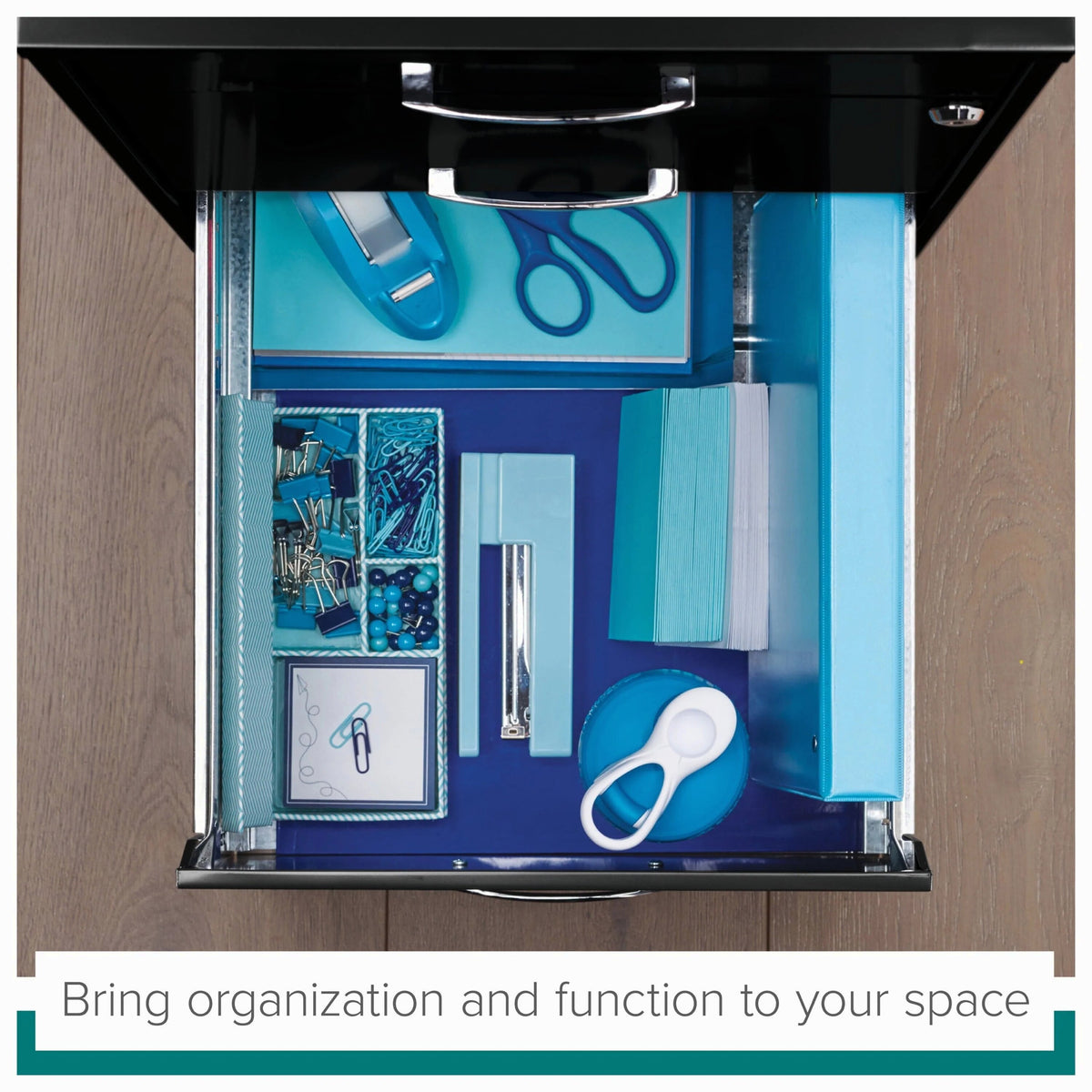 Space Solutions 3 Drawer Letter Width Vertical File Cabinet With Pencil Drawer, White