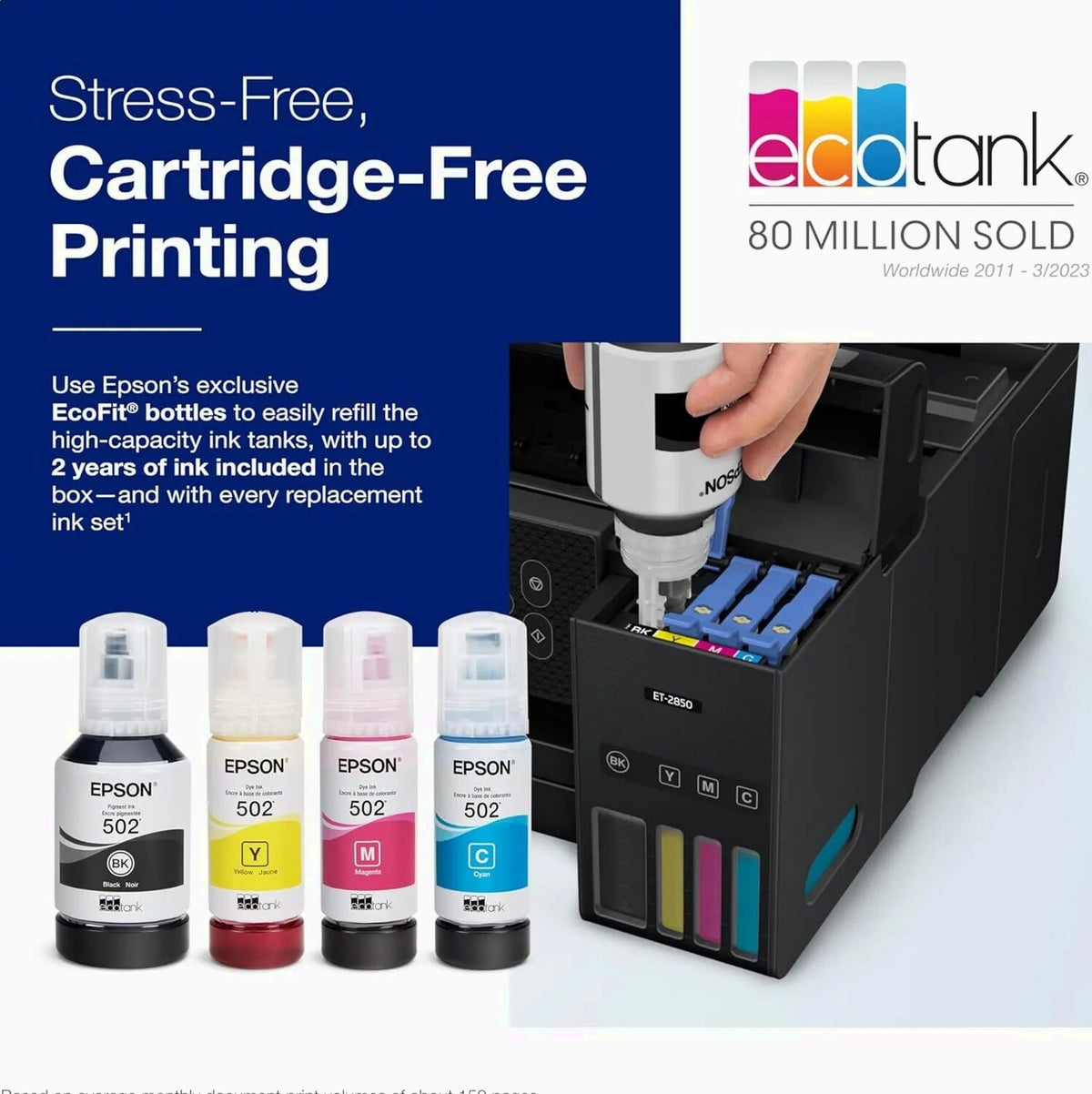 Epson EcoTank ET-4800 Wireless All-in-One Inkjet Printer, White - ET-4800