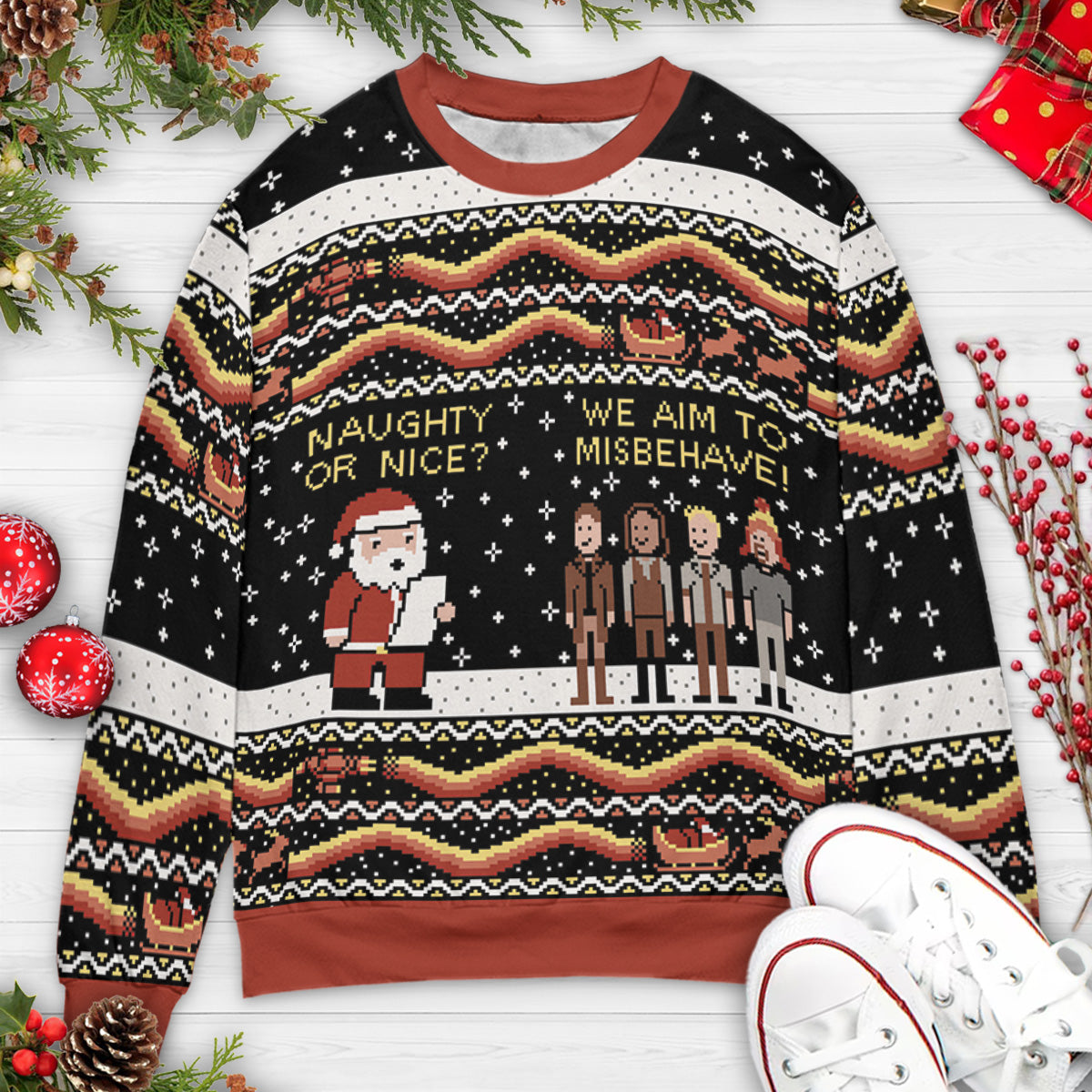 We Aim to Misbehave Firefly Ugly Christmas Sweatshirt