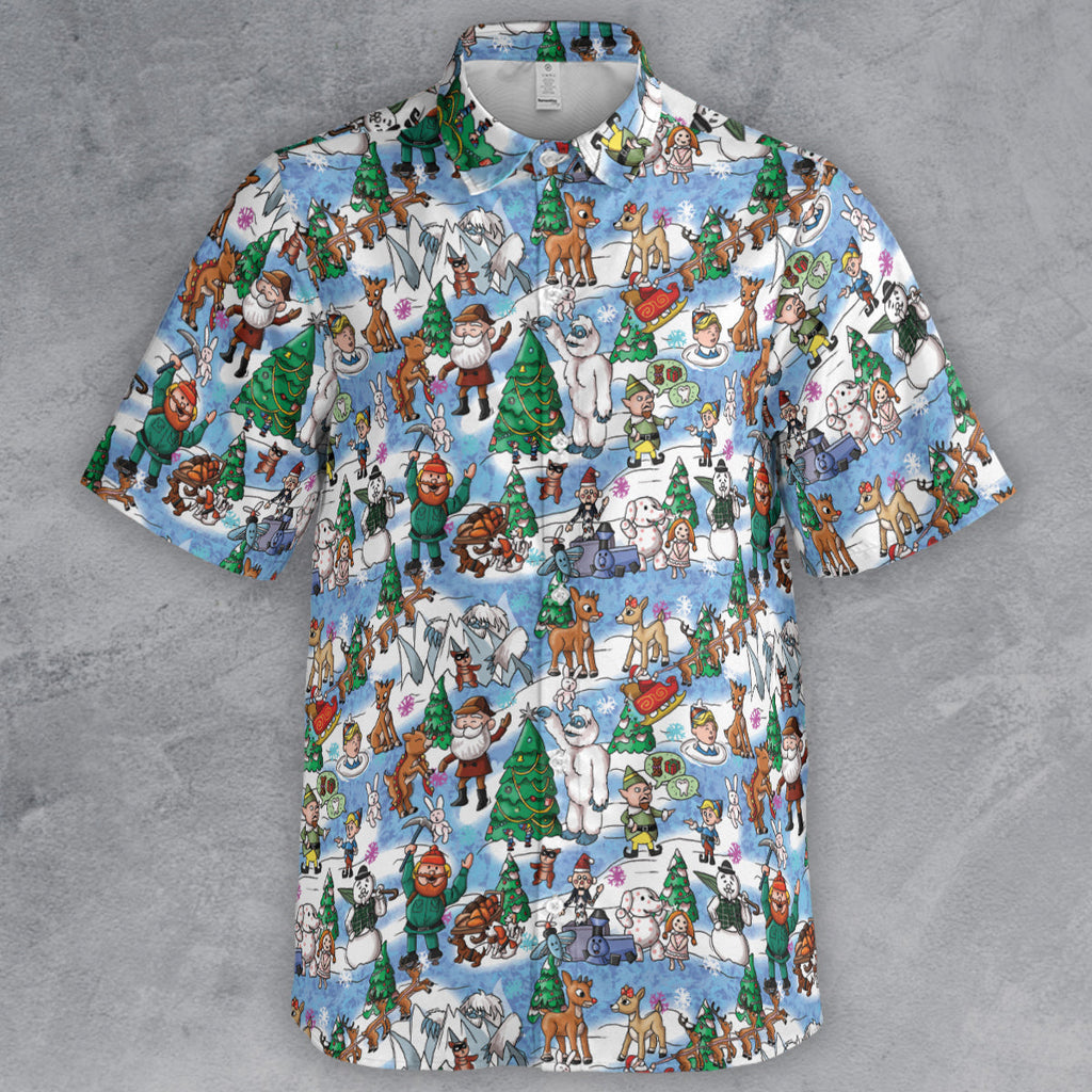 Snowland Rudolph the Red-Nosed Reindeer Button Down Shirt