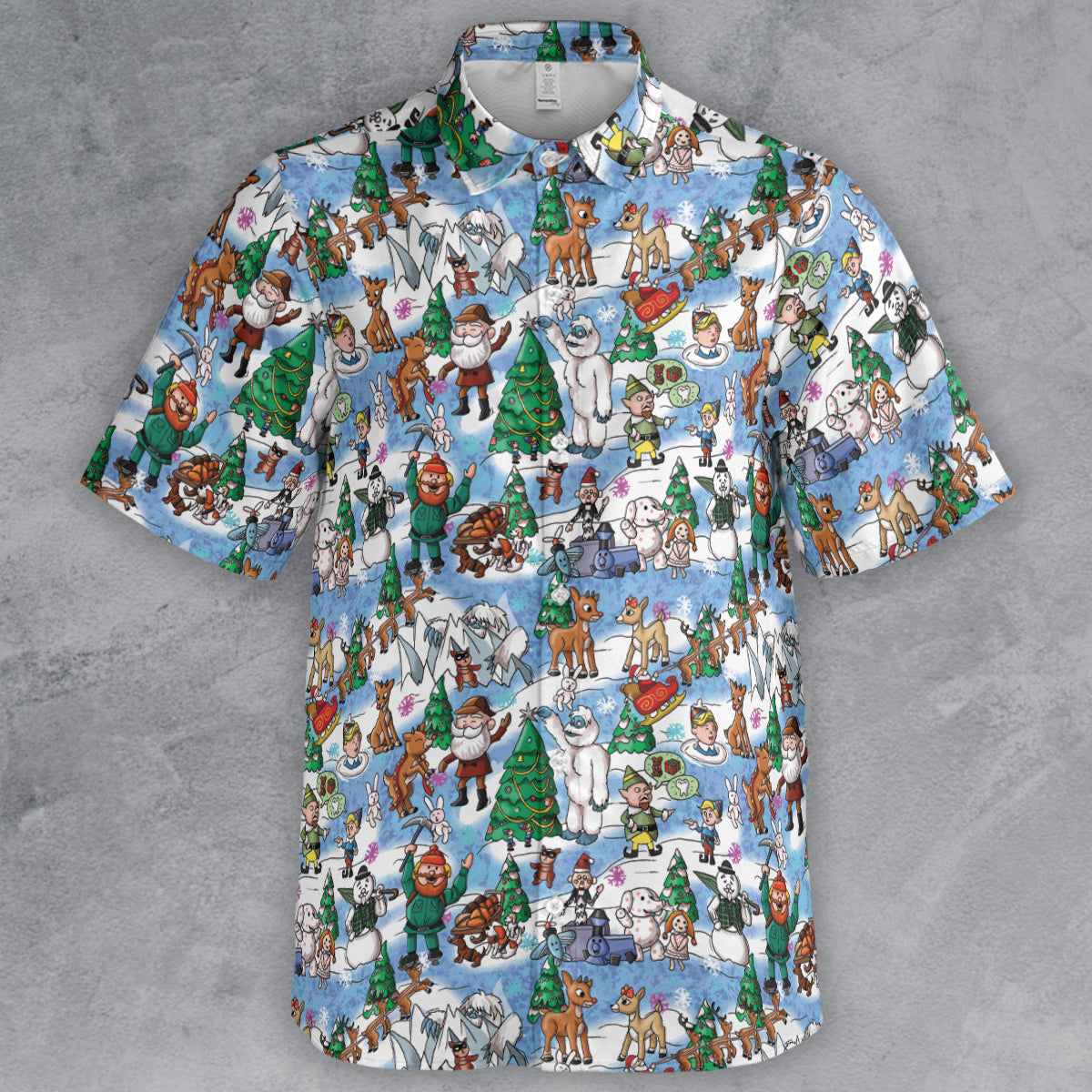 Snowland Rudolph the Red-Nosed Reindeer Button Down Shirt
