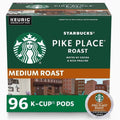Starbucks Pike Place Roast Medium Coffee K-Cups, 96-Count, 100% Arabica, Keurig Compatible