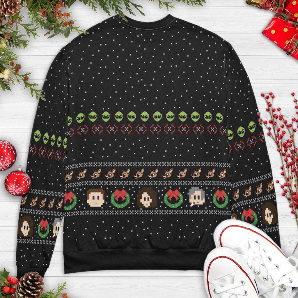 UFO Santa The X-File Ugly Christmas Sweatshirt