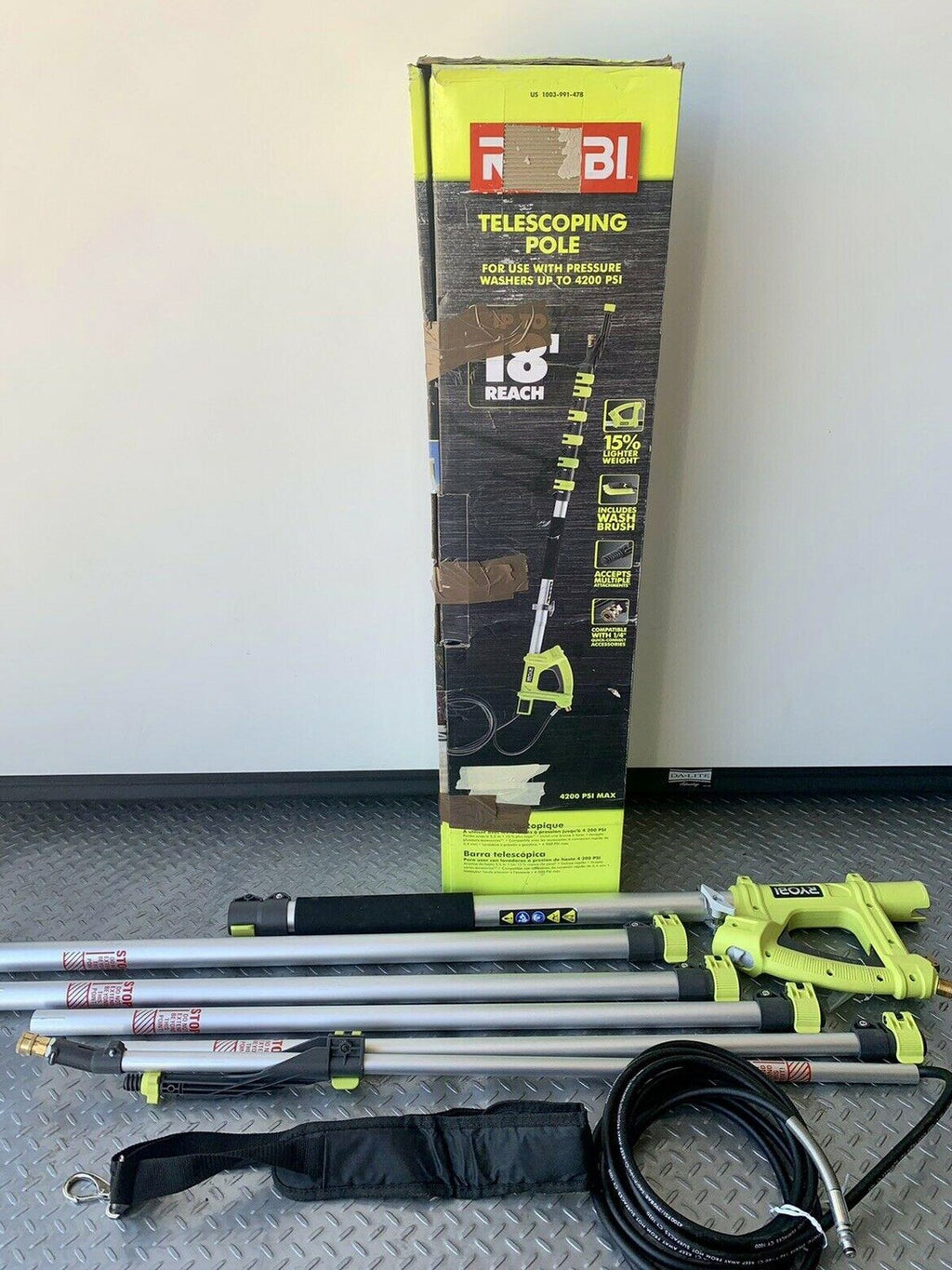 Ryobi 18 ft. Pressure Washer Extension Pole Up To 4200 PSI - RY31EP26