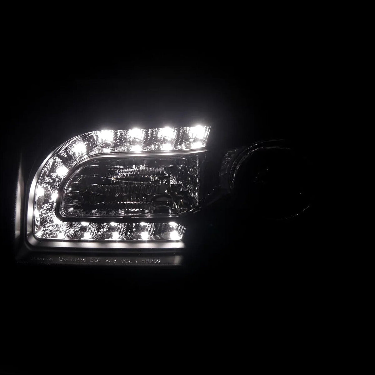 Spec-D Tuning Black LED Strip Projector Headlight Assembly Pair - 2005-2010 Chrysler 300C AWD HEMI SRT-8