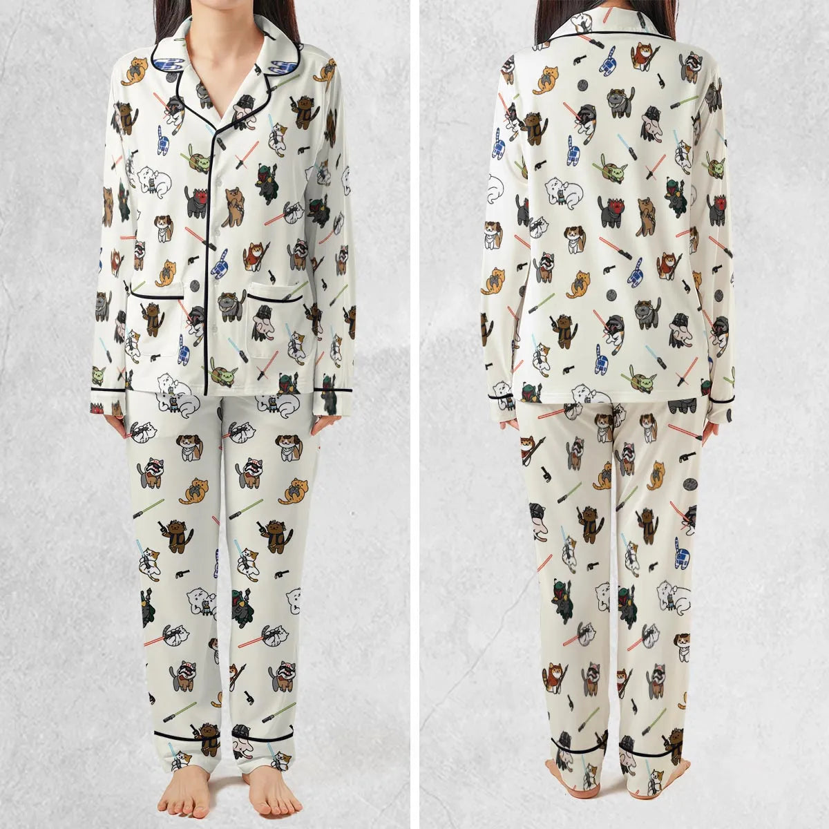 Star Wars Characters As Cats Pajamas Set
