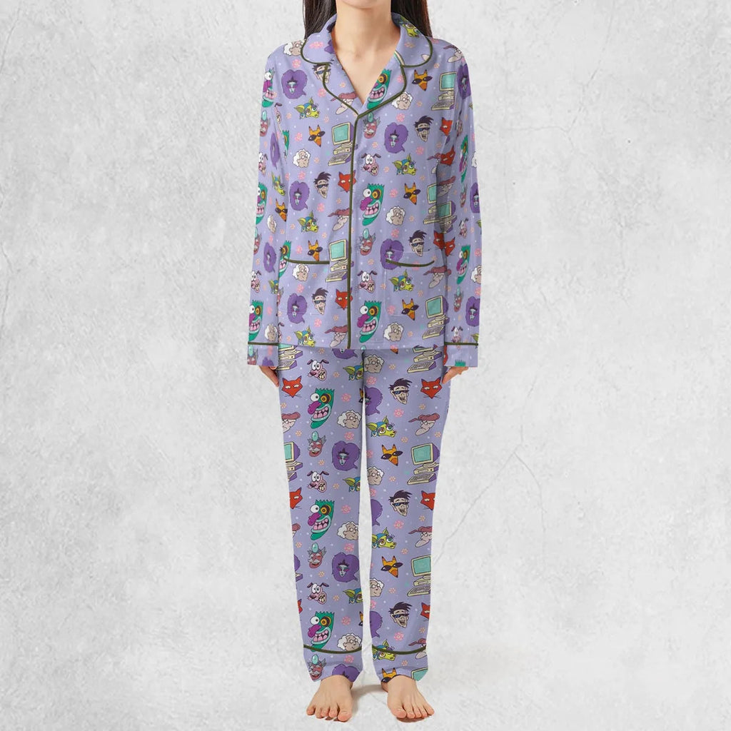Courage the Cowardly Dog Characters Pattern Pajamas Set