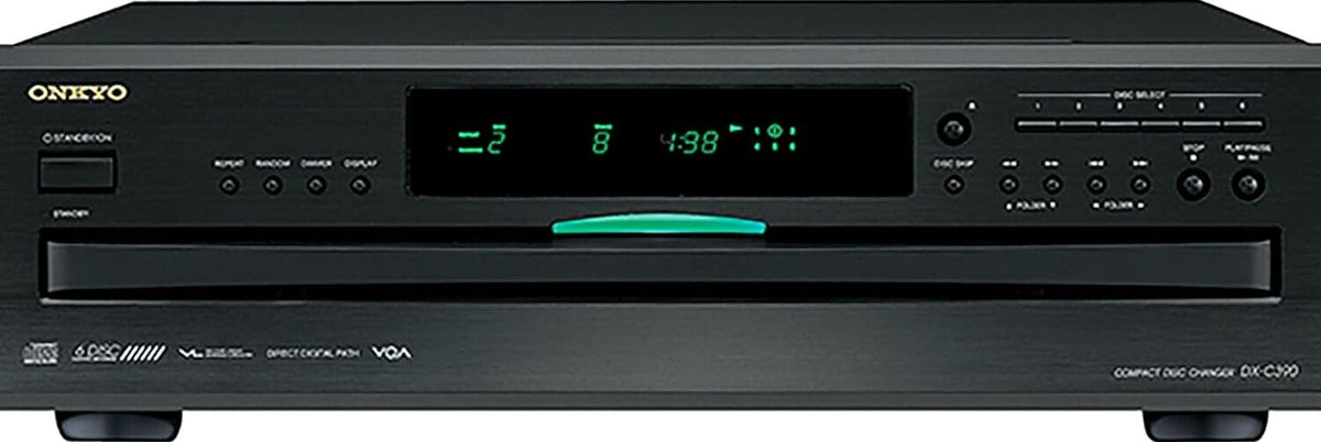 Onkyo 6-Disc CD Changer, Black - DX-C390