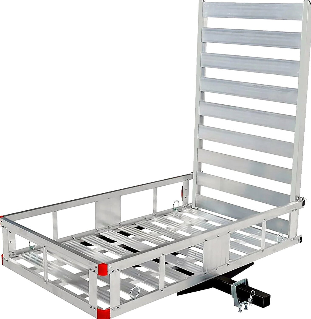 Aluminum Hitch Mount Cargo Carrier With 47-Inch Long Ramp, 1-Pack