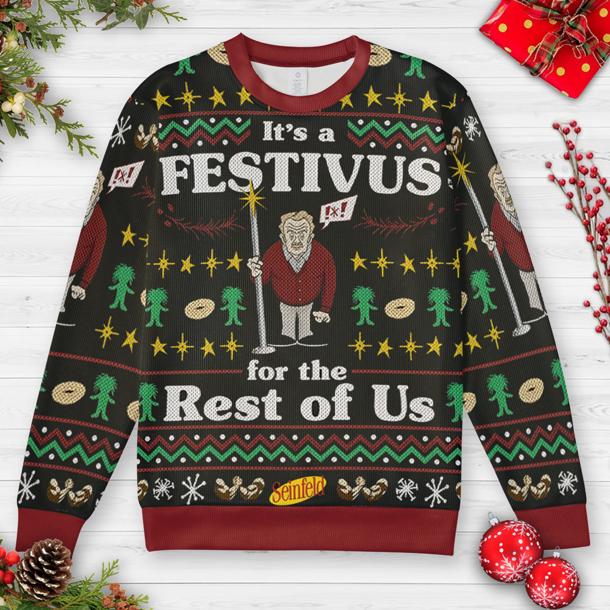 It's A Festivus Seinfeld Ugly Christmas Sweatshirt