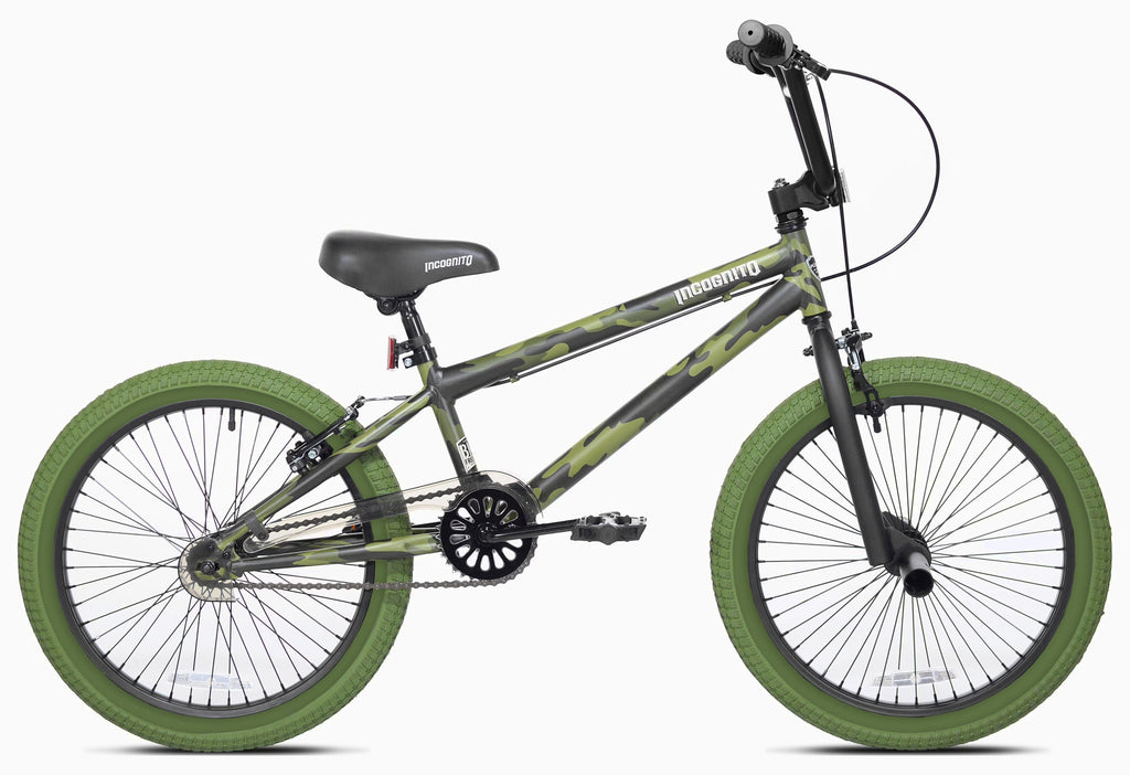 Kent BMX Kids Bicycle 20in Green Camouflage - Incognito