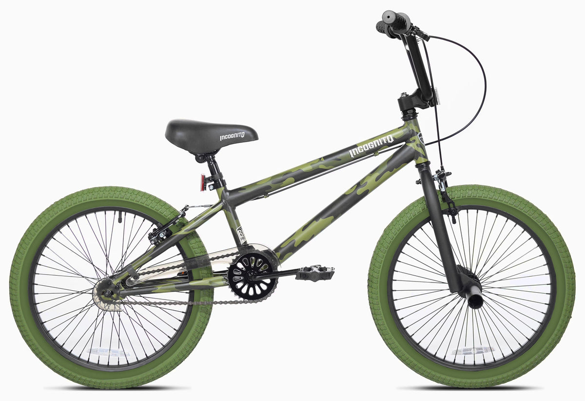 Kent BMX Kids Bicycle 20in Green Camouflage - Incognito