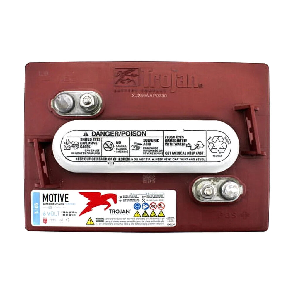 Trojan Battery 6-Volt 225Ah Deep Cycle Golf Cart Batteries, 6-Pack, 36V - T-105